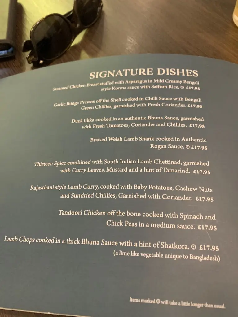 Menu_Orissa_Castle Donington_immagine_1