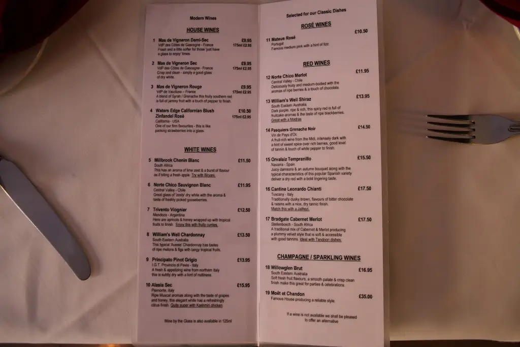 Menu_Curry 2 Night_Castle Donington_image_2