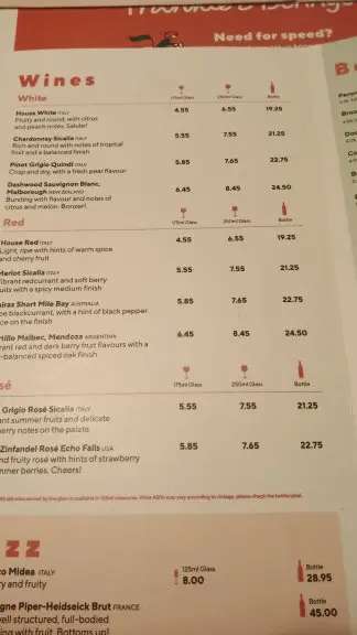 Menu_Frankie & Benny's - East Midlands Airport_Castle Donington_image_3