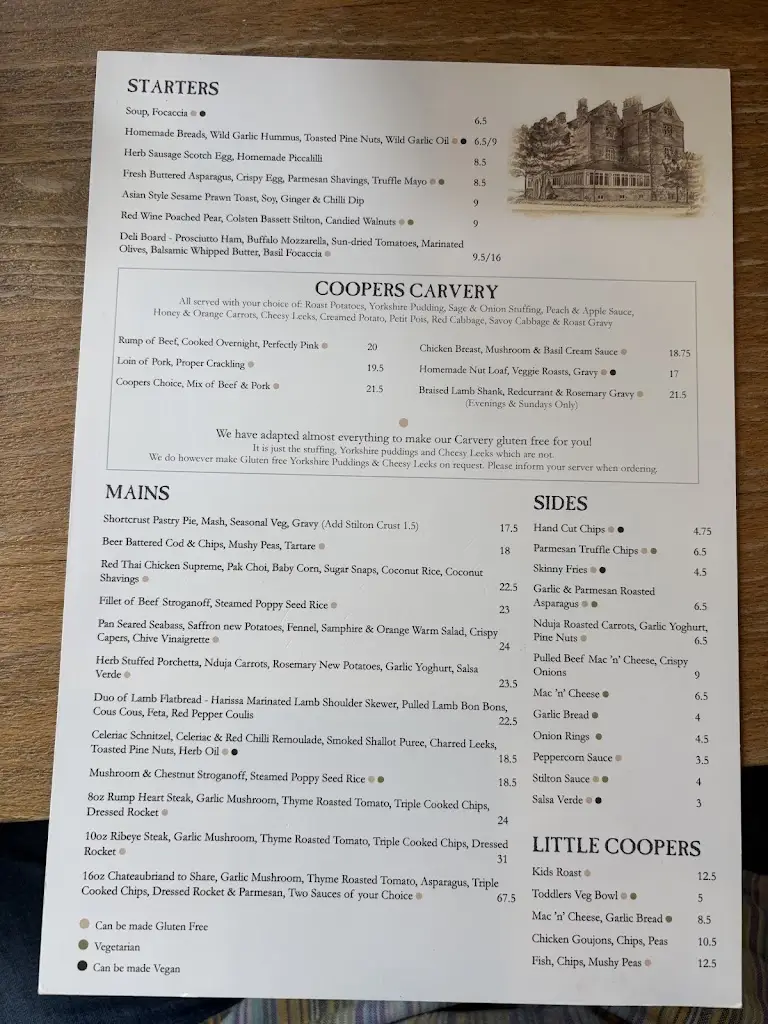 Menu_The Coopers Arms_Castle Donington_image_2