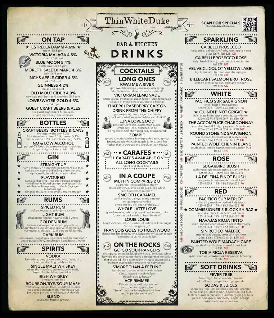 Menu_Thin White Duke_Carlisle_image_1