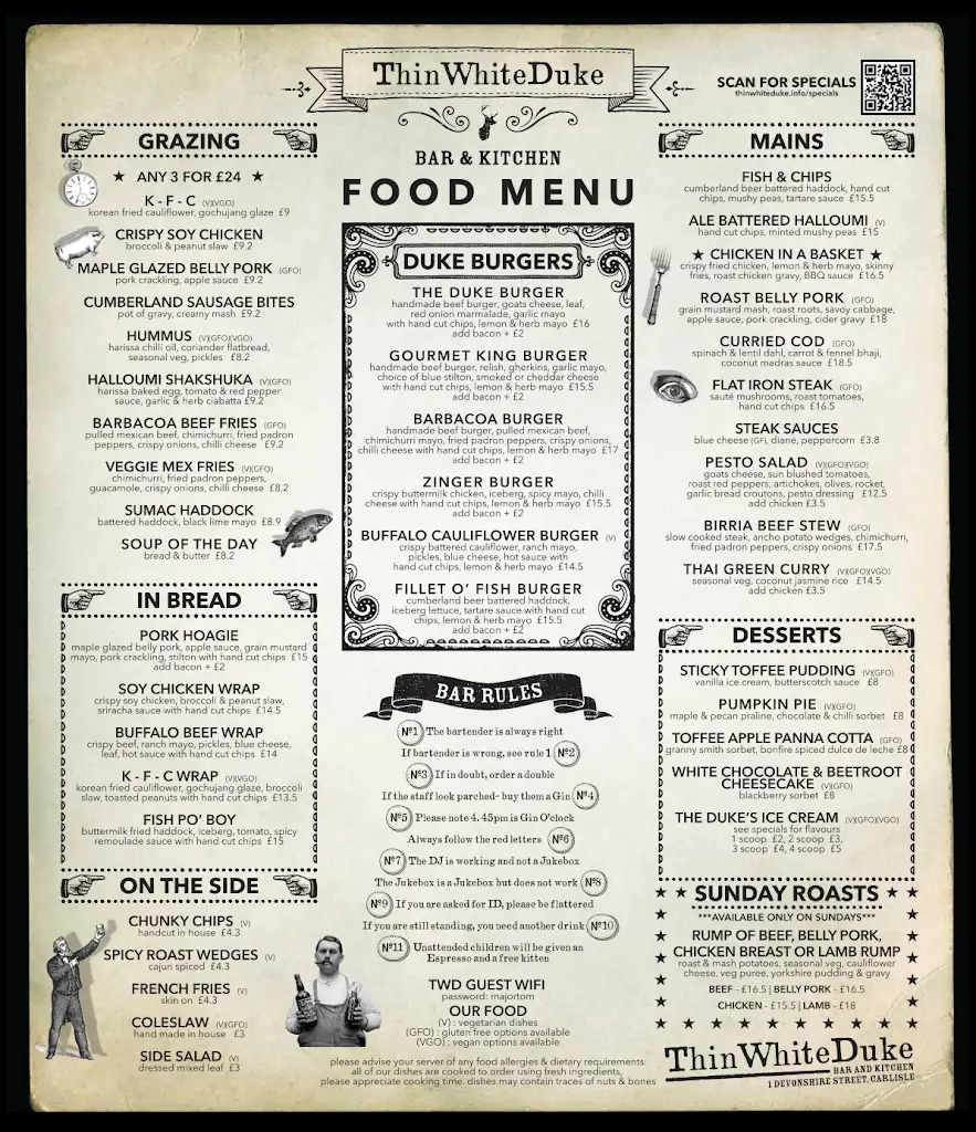 Menu_Thin White Duke_Carlisle_image_2
