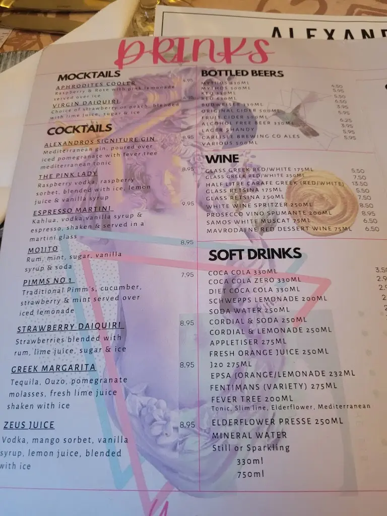 Menu_Alexandros Greek Restaurant and Deli_Carlisle_image_2