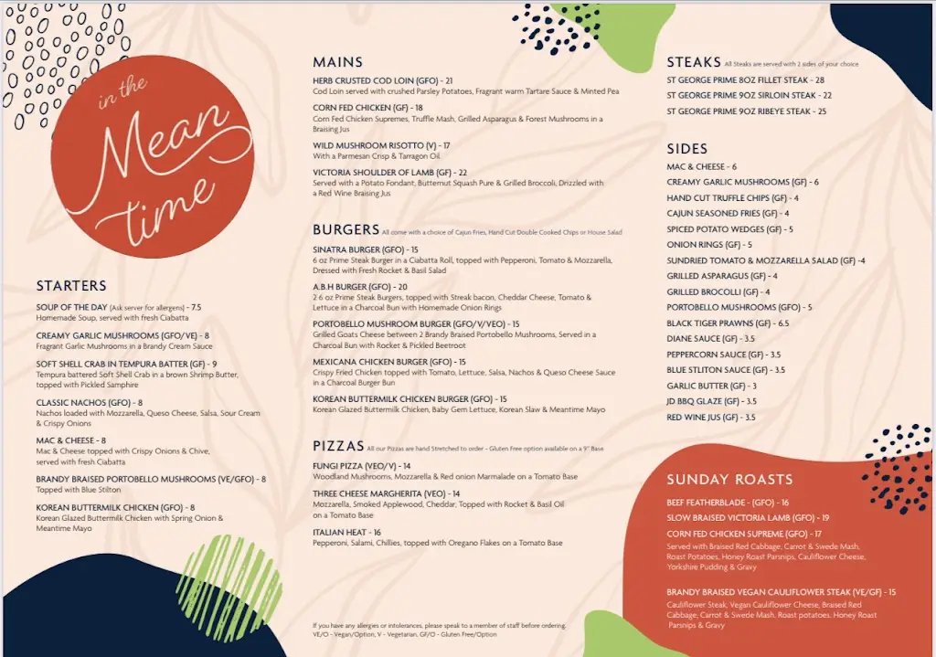 Menu_In The Meantime_Carlisle_image_1