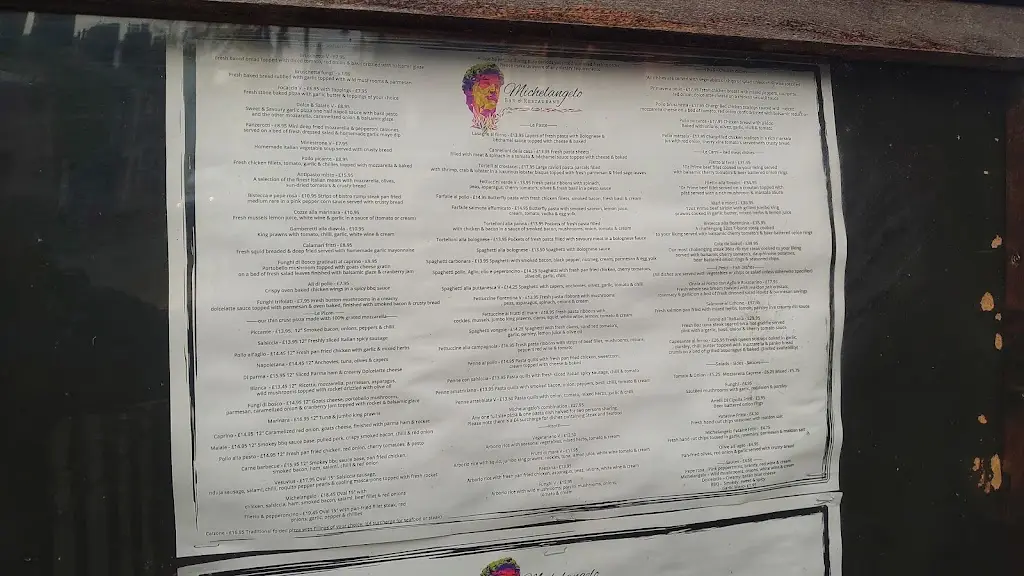 Menu_Michelangelo Bar & Restaurant_Carlisle_image_1