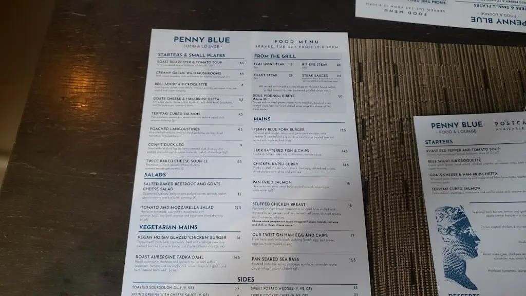 Menu_Penny Blue Restaurant & Bar_Carlisle_image_3