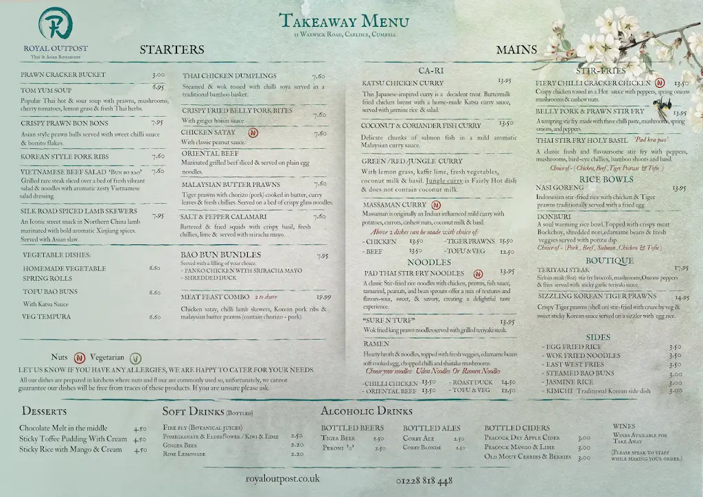 Menu_Royal Outpost Thai & Asian Restaurant Carlisle_Carlisle_image_1