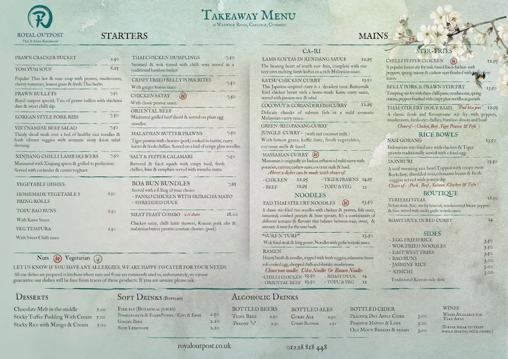 Menu_Royal Outpost Thai & Asian Restaurant Carlisle_Carlisle_image_4
