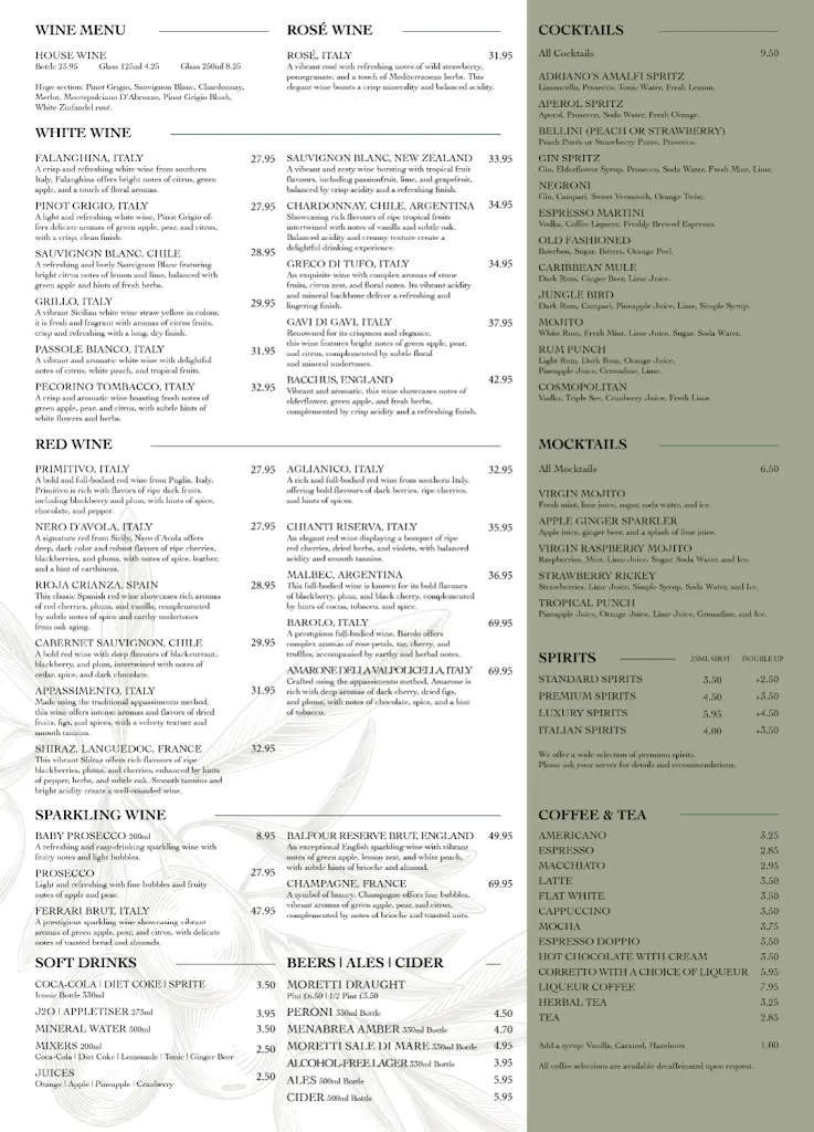 Menu_Adriano's Restaurant_Carlisle_image_2