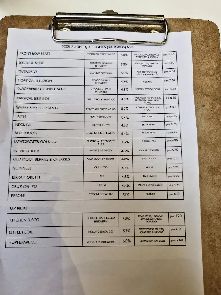 Menu_The Last Zebra_Carlisle_image_1