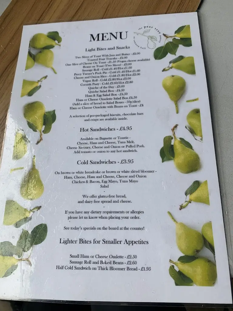 Menu_The Pear Tree Pantry at Cannonhall Barnsley_Cawthorne_immagine_4