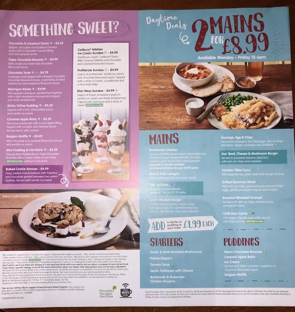 Menu_Chafford Hundred Brewers Fayre_Chafford Hundred_image_1