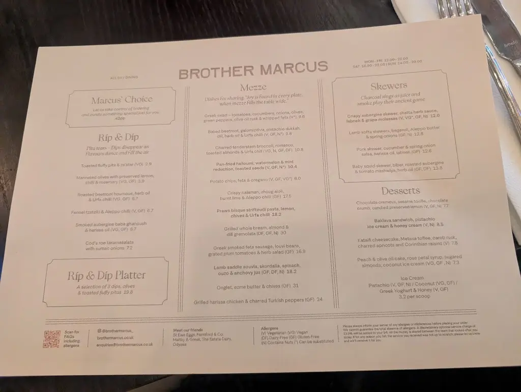 Menu_Brother Marcus Canary Wharf_Canary Wharf_image_2