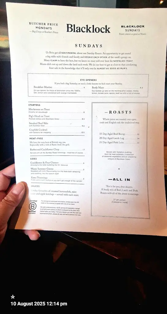 Menu_Blacklock Canary Wharf_Canary Wharf_image_3