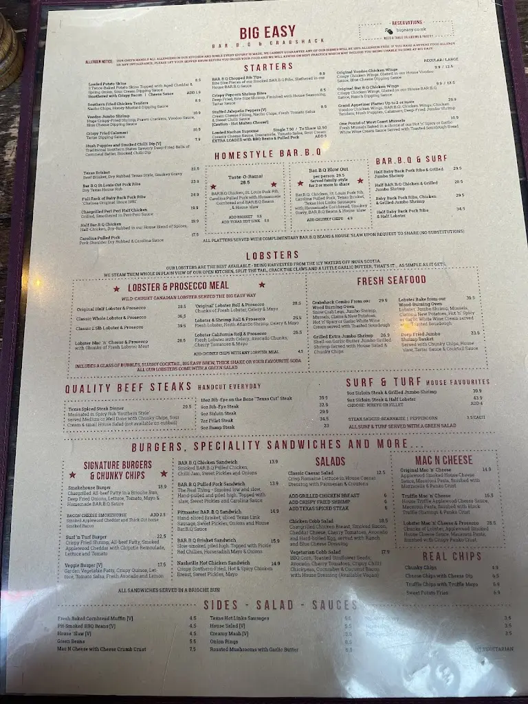 Menu_Big Easy Bar.B.Q & Crabshack - Canary Wharf_Canary Wharf_image_4