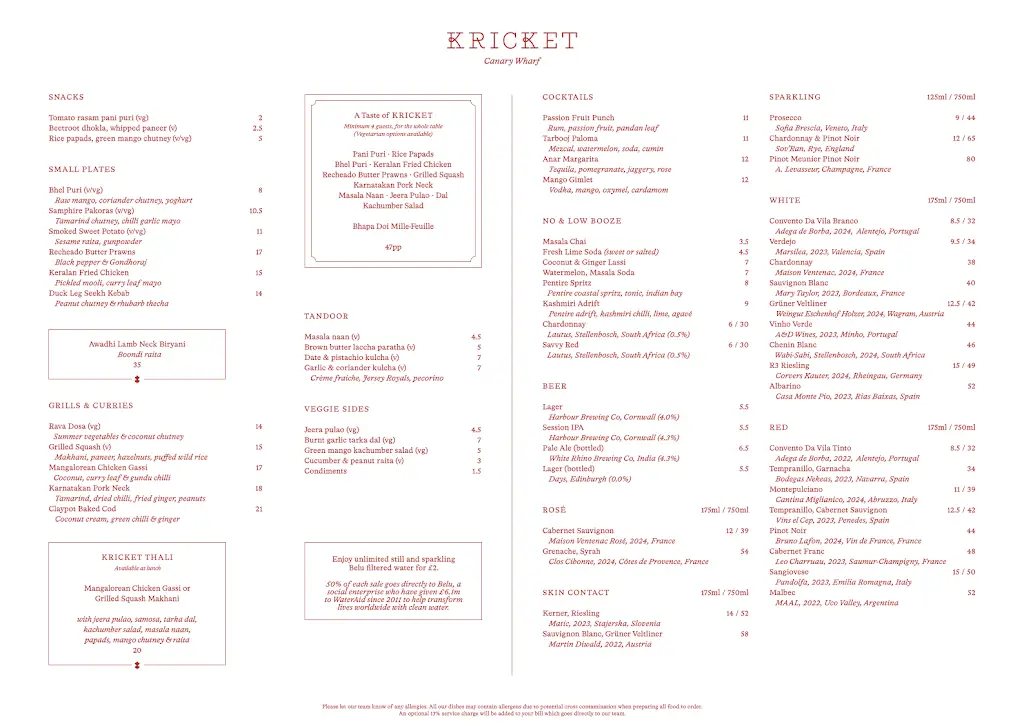 Menu_Kricket Canary Wharf Restaurant_Canary Wharf_image_1