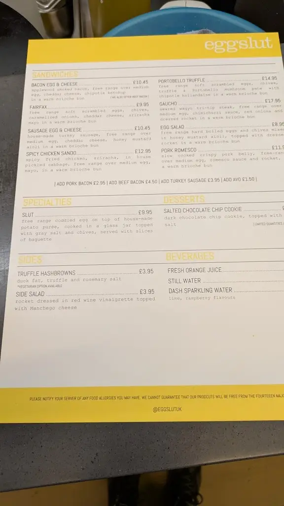 Menu_Eggslut Canary Wharf_Canary Wharf_image_2