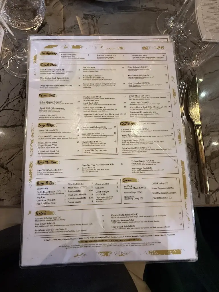 Menü_COCO Canary Wharf - Restaurant & Lounge_Canary Wharf_Bild_3