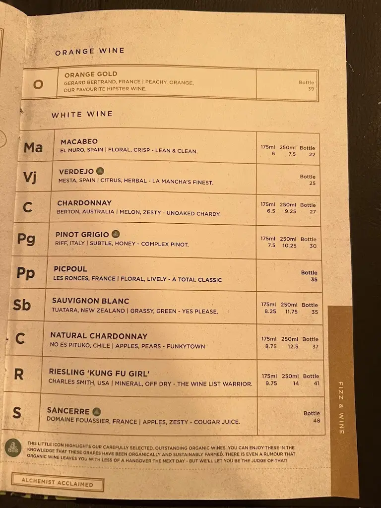 Menu_The Alchemist Canary Wharf_Canary Wharf_image_4