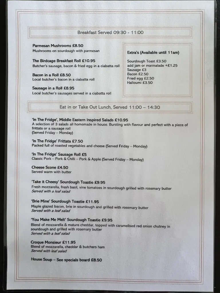 Menu_The Birdcage Chagford Eatery_Chagford_immagine_1