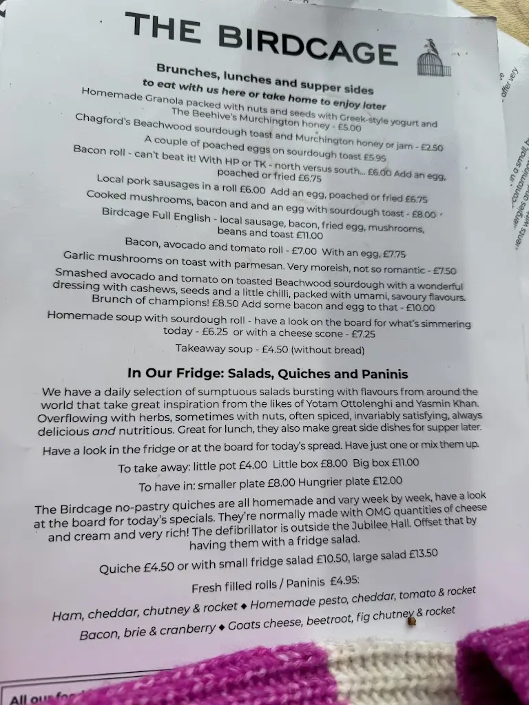 Menu_The Birdcage Chagford Eatery_Chagford_immagine_2