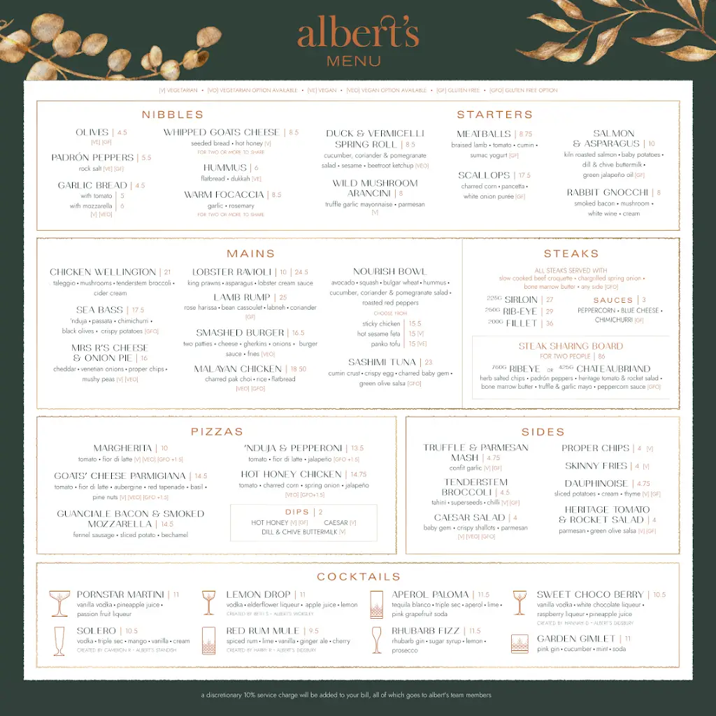 Menu_Albert's Standish_Appley Bridge_immagine_1