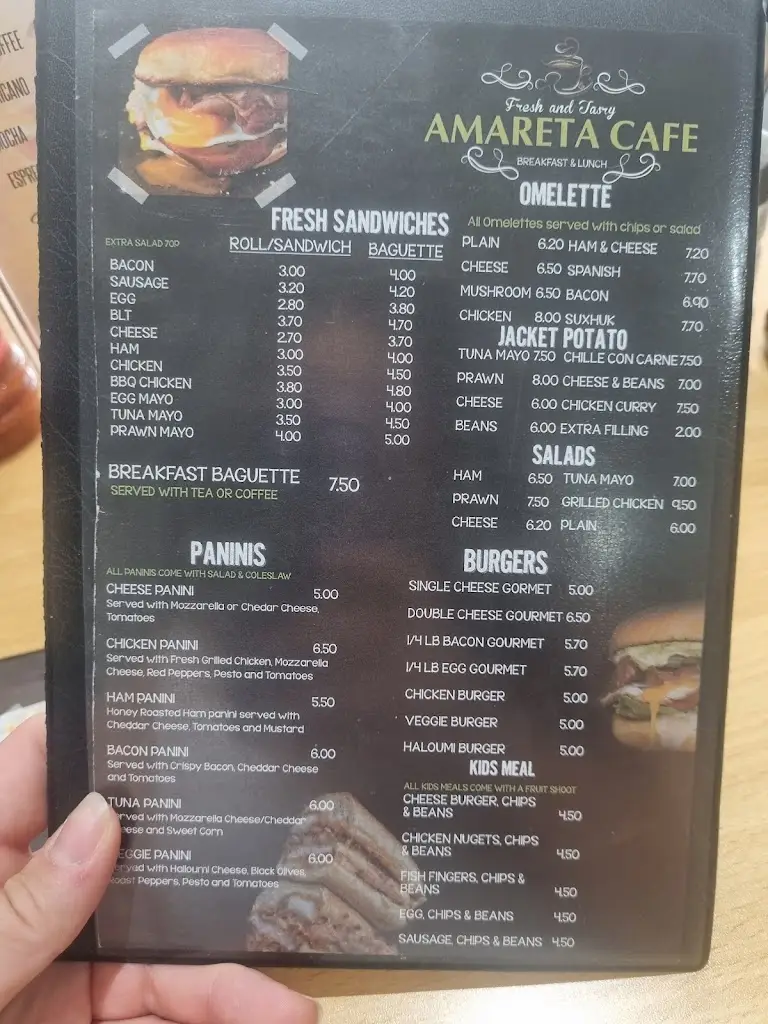 Menu_Amareta Cafe_Chadwell St Mary_image_2