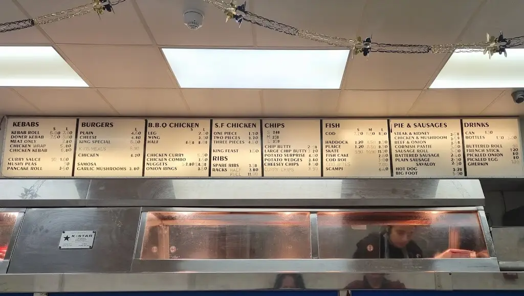 Menu_The King Neptune Fish Bar_Chadwell St Mary_image_1