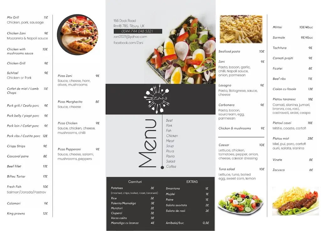 Menu_Restaurant Zani_Chadwell St Mary_image_1