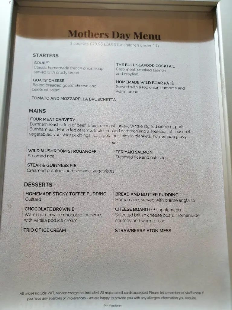 Menu_The Bull Pub & Restaurant · Grays_Chadwell St Mary_immagine_3