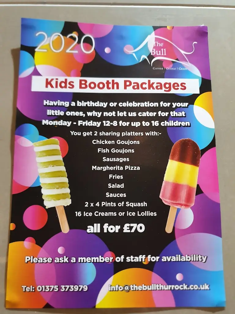 Menu_The Bull Pub & Restaurant · Grays_Chadwell St Mary_immagine_4