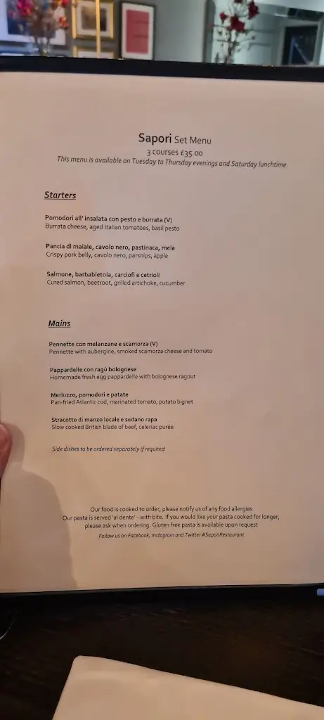 Menu_Sapori Restaurant & Bar_Anstey_image_4