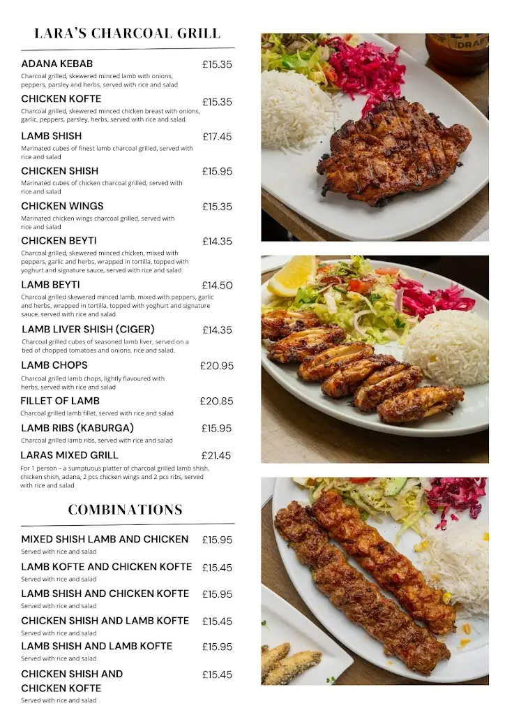 Menu_Lara Restaurant_Anstey_immagine_1