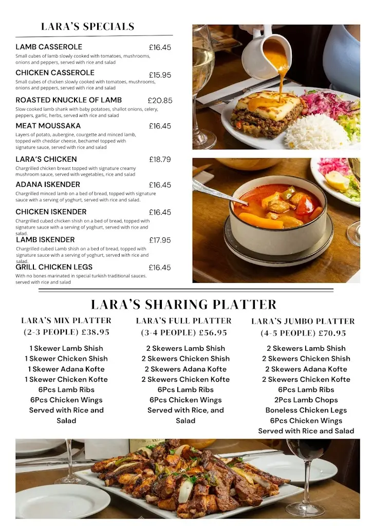 Menu_Lara Restaurant_Anstey_immagine_3