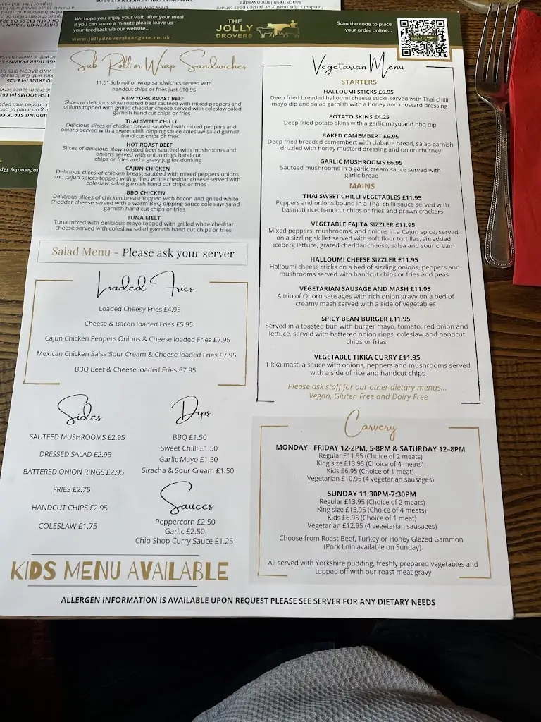 Menu_The Jolly Drovers_Castleside_image_3