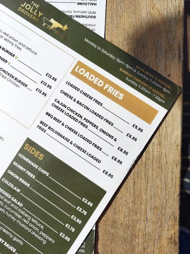 Menu_The Jolly Drovers_Castleside_image_4