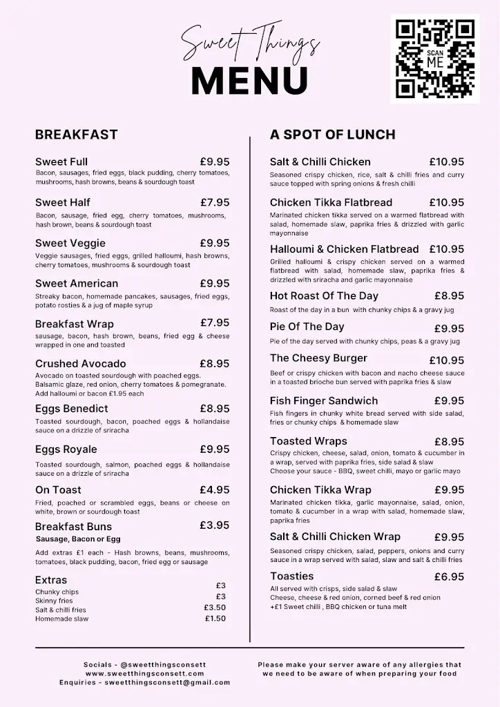 Menu_Sweet Things Coffee Bar & Kitchen_Castleside_image_1
