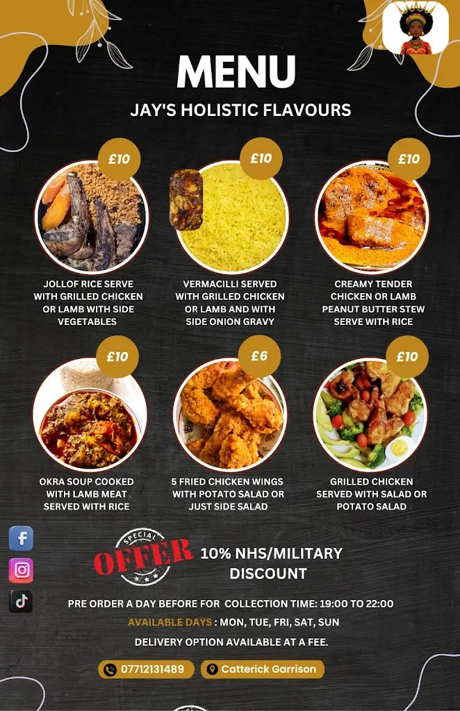 Menu_Jay's Holistic Flavours_Catterick Garrison_image_1