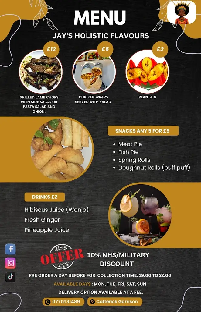 Menu_Jay's Holistic Flavours_Catterick Garrison_image_2