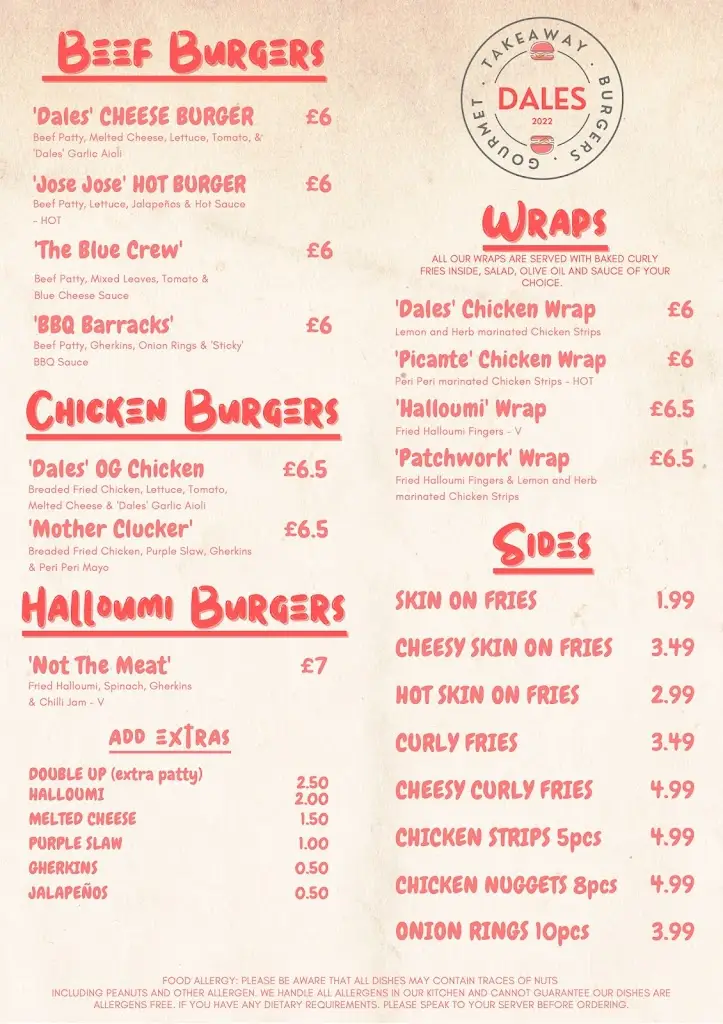 Menu_Dales Gourmet Burgers_Catterick Garrison_image_2