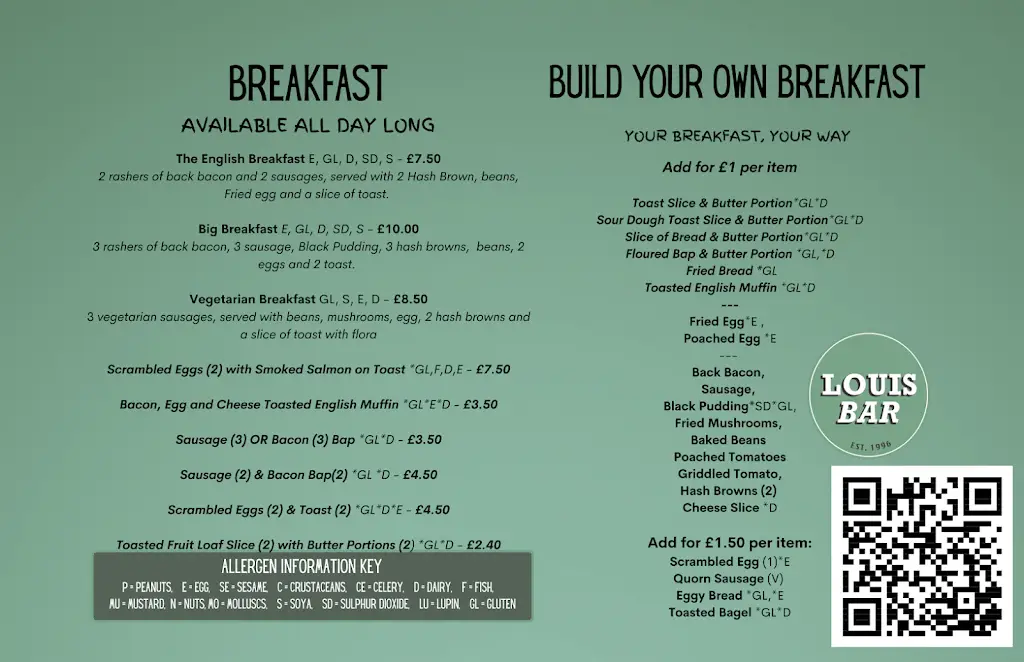 Menu_Louis Bar_Catterick Garrison_image_2