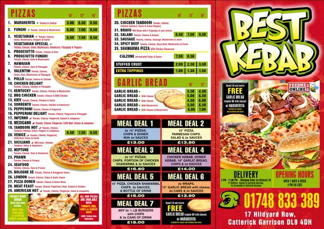Menu_Best Kebab_Catterick Garrison_image_2