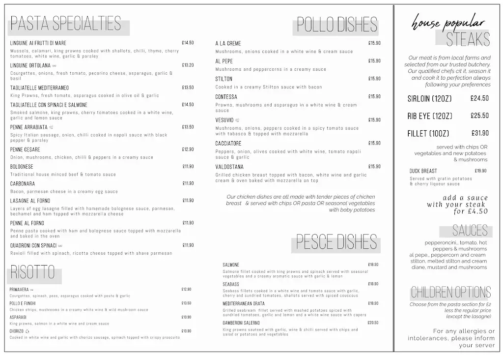 Menu_La Piazza Restaurant_Chapel Saint Leonards_image_1