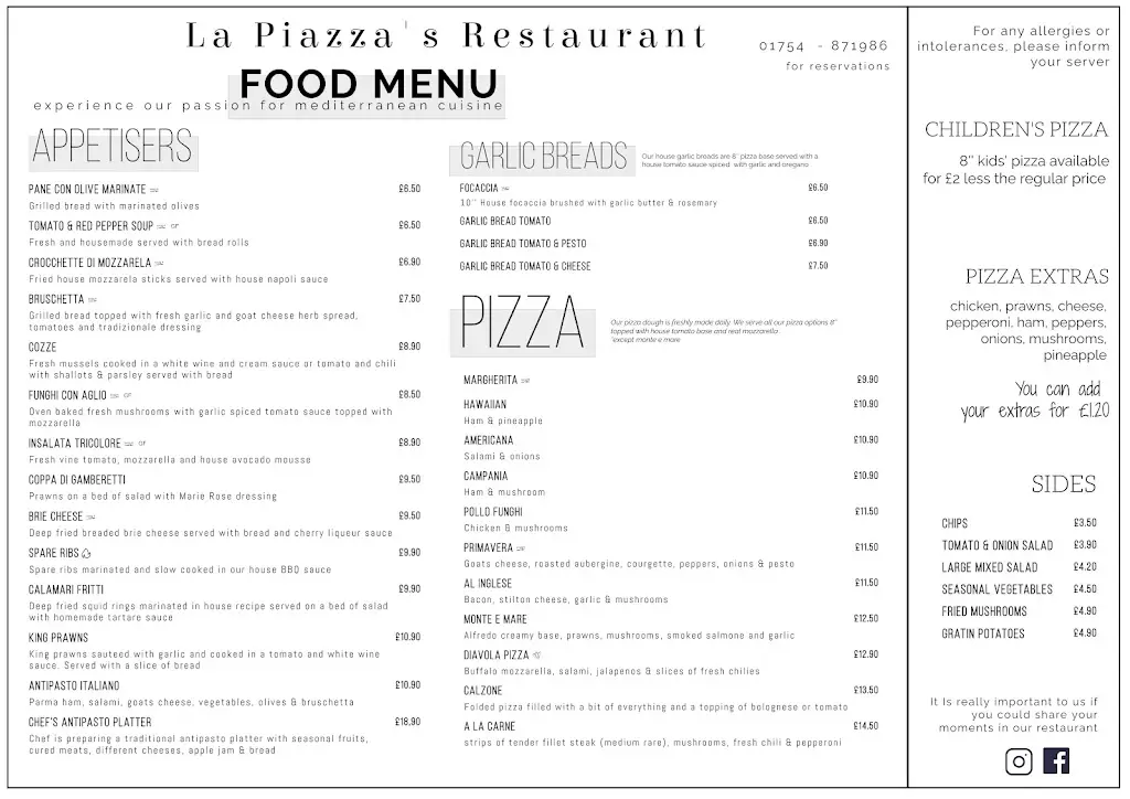 Menu_La Piazza Restaurant_Chapel Saint Leonards_image_2