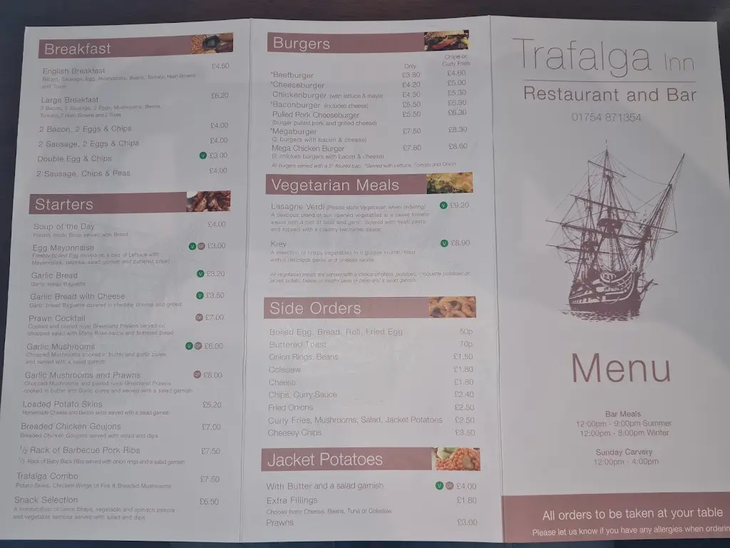 Menu_Trafalga Inn_Chapel Saint Leonards_image_2
