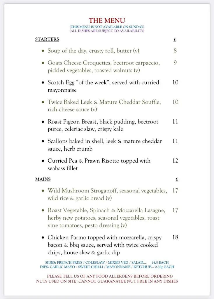 Menu_The Heifer_Catterick_image_2