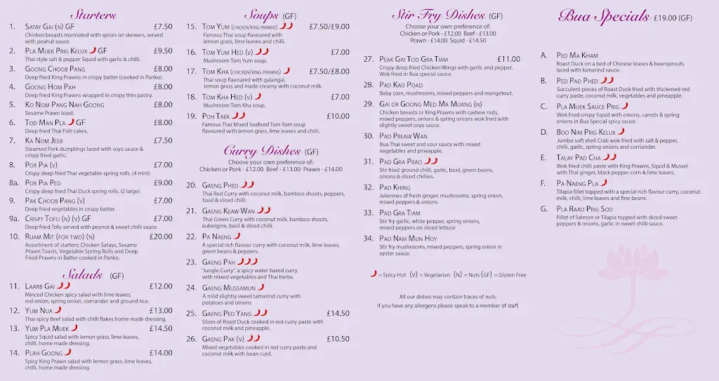 Menu_Bua Thai Caterham Restaurant_Caterham_image_1