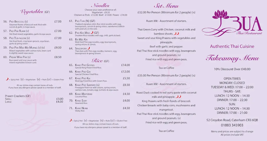 Menu_Bua Thai Caterham Restaurant_Caterham_image_2