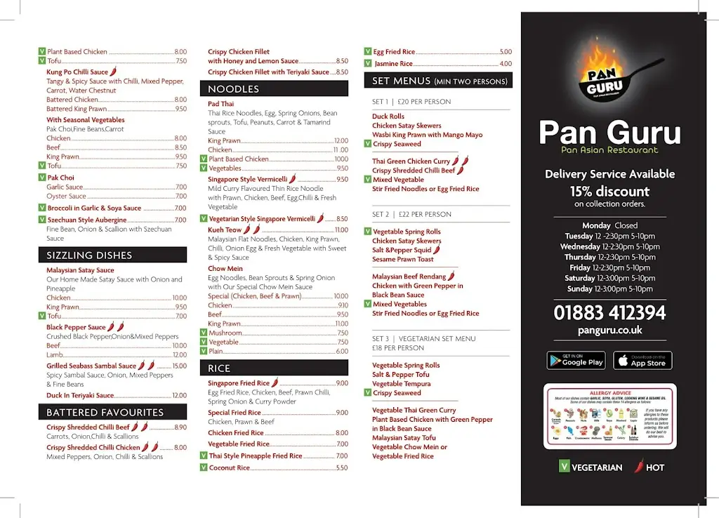 Menu_Pan Guru - Pan Asian Restaurant_Caterham_image_2