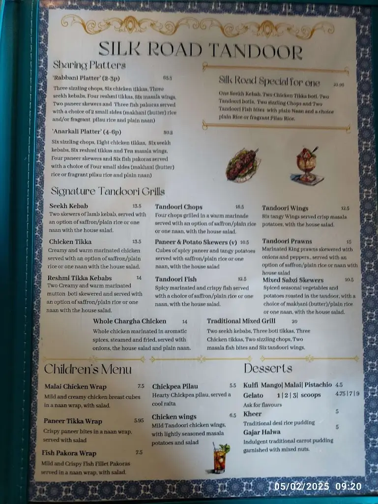 Menu_Silk Road Restaurant - Caterham_Caterham_image_1